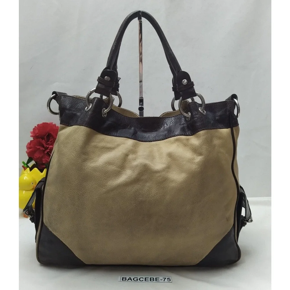 Doncaster Tan Leather Chain Strap Double Handle Satchel Shoulder Bag